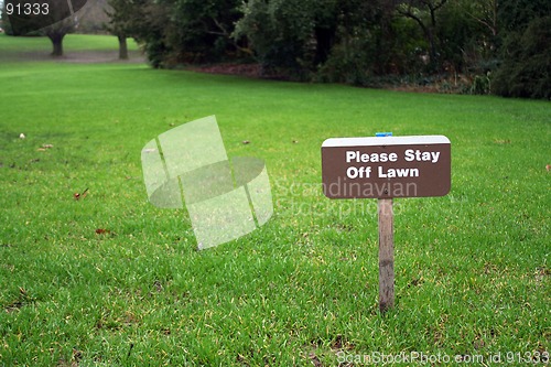 Image of Stay off the lawn
