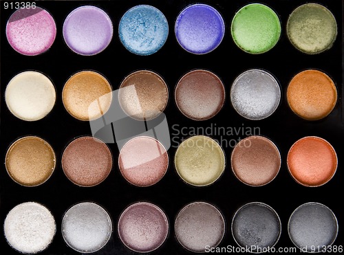 Image of vivid colored eye makeup