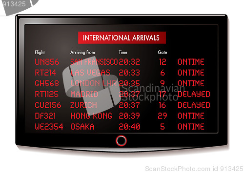 Image of LCD airport arrivals