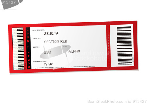 Image of concert event ticket