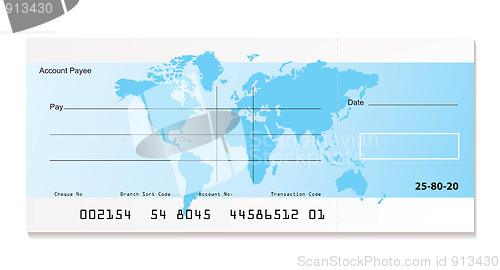 Image of Bank cheque world