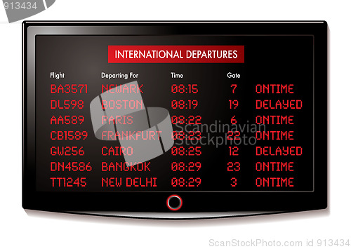 Image of lcd airport departure