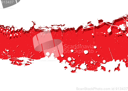 Image of grunge strip background red splat