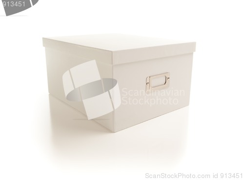 Image of White File Box Isolated on Background