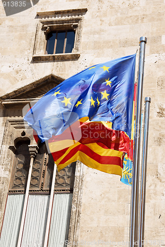Image of Three flags in Valencia