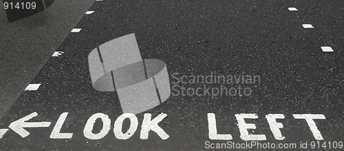 Image of Look Left sign