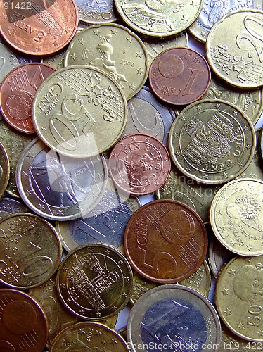 Image of Bunch of Euro coins