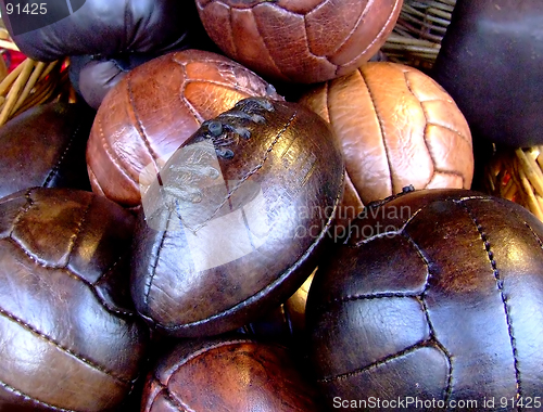 Image of Real leather balls