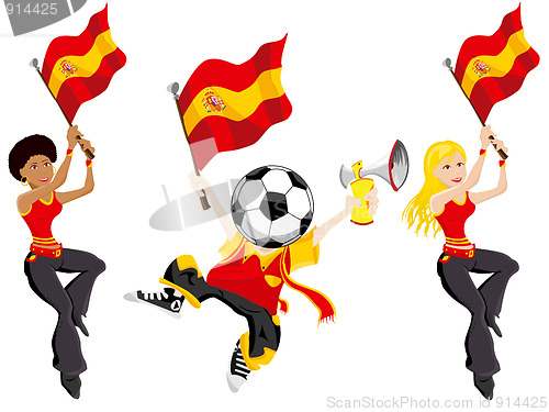 Image of Spain Soccer Supporters. 