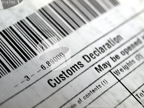 Image of Customs declaration