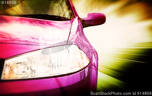 Image of Pink Sport Car - Front side