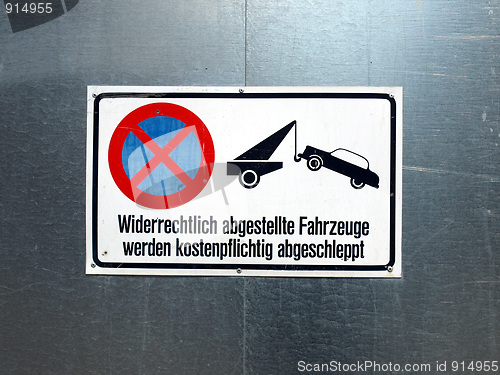 Image of No parking sign