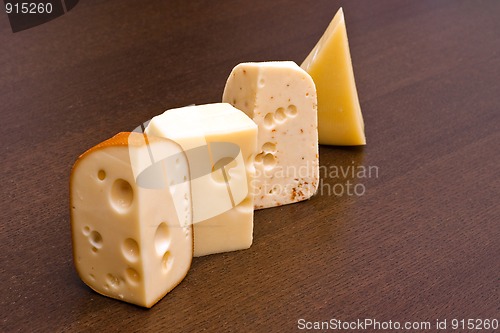 Image of Row of cheeses