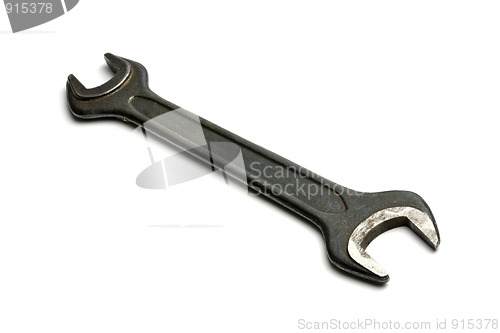 Image of A small wrench isolated on white 