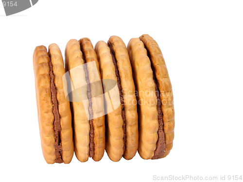 Image of   Biscutits over white