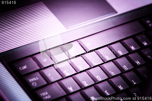 Image of Modern and stylish laptop. 