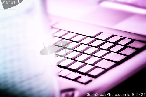 Image of Modern and stylish laptop. 