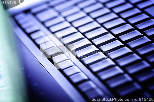 Image of Modern and stylish laptop. 