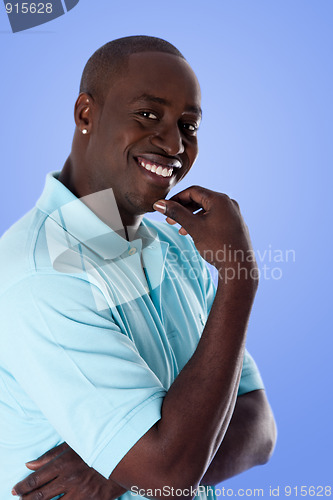 Image of Happy African American business man