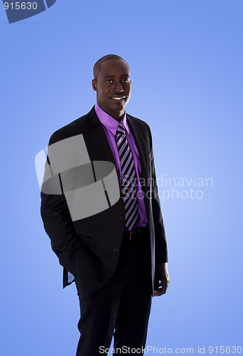 Image of Happy African American business man