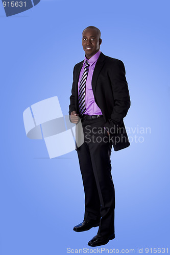 Image of Happy African American business man