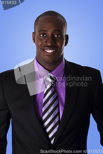 Image of Happy African American business man