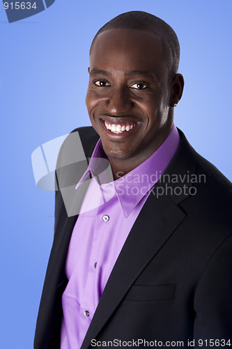 Image of Happy smiling African American business man