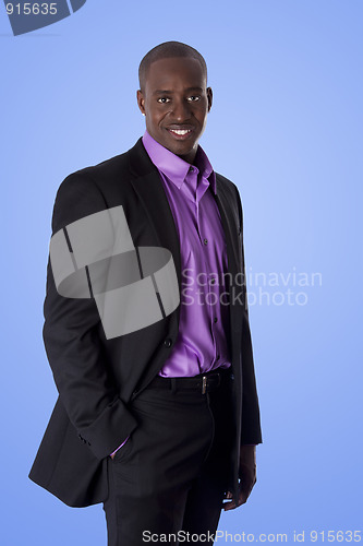 Image of Happy African American business man