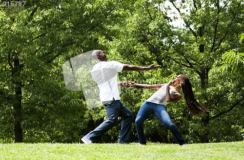 Image of Martial Arts excercise couple