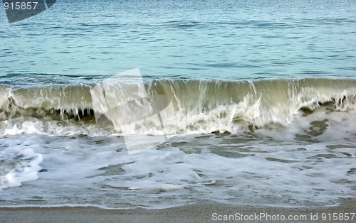 Image of eye level view of wave crashing