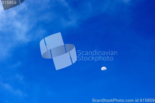 Image of moon in a deep blue sky