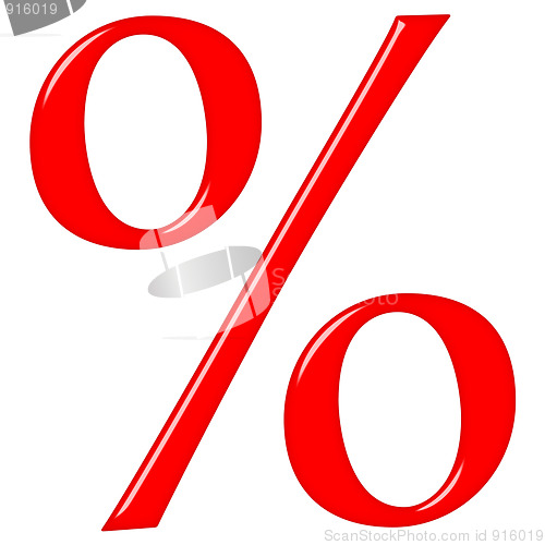 Image of 3D Percentage Symbol