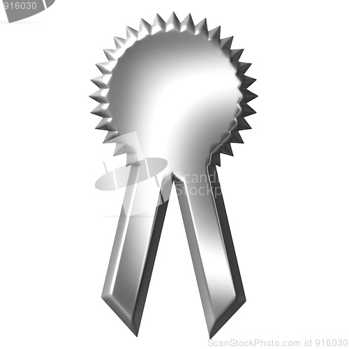 Image of 3D Silver Award Ribbon