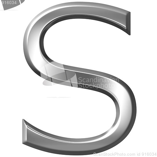 Image of 3D Silver Letter S