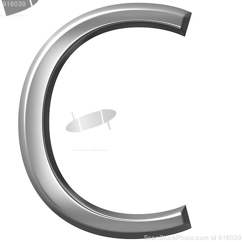 Image of 3D Silver Letter C