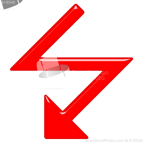 Image of 3D Down Arrow