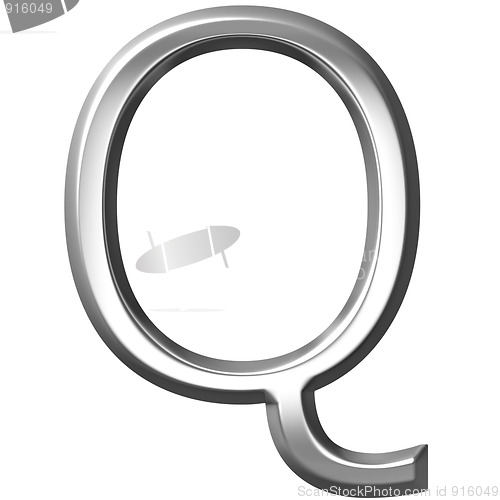 Image of 3D Silver Letter Q