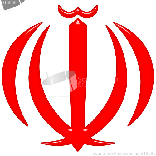 Image of 3D Iran Coat of Arms