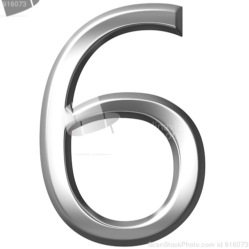 Image of 3D Silver Number 7
