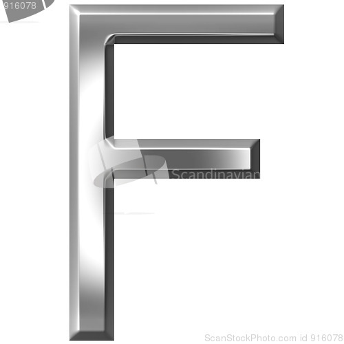 Image of 3D Silver Letter F