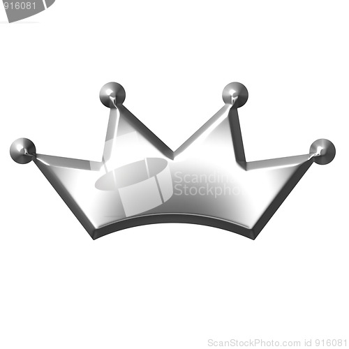 Image of 3D Silver Crown