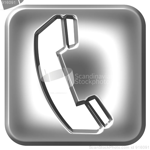 Image of 3D Silver Telephone Sign 