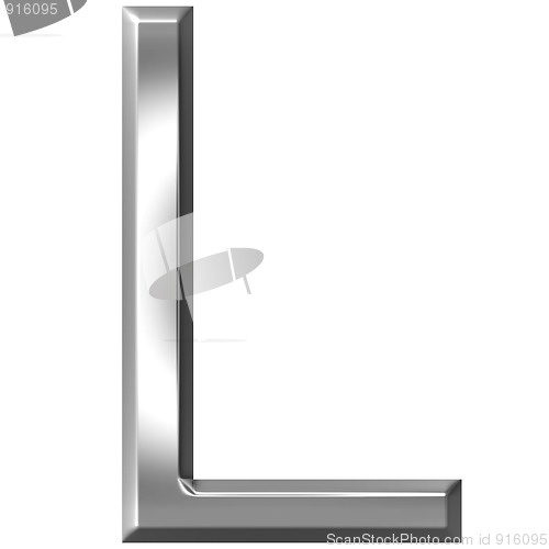 Image of 3D Silver Letter L