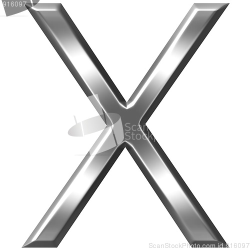 Image of 3D Silver Letter X