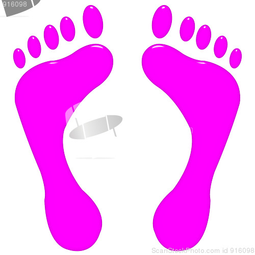 Image of 3D Pink Feet