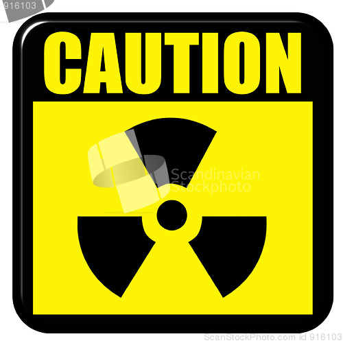 Image of 3D Caution Radioactive Sign