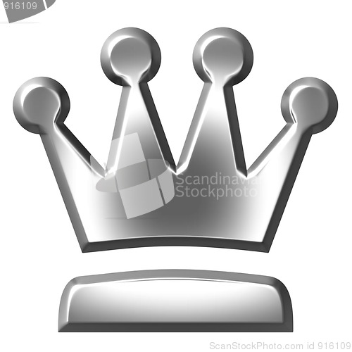 Image of 3D Silver Crown