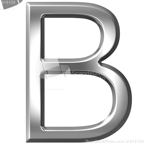 Image of 3D Silver Letter B