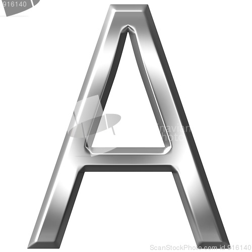 Image of 3D Silver Letter A