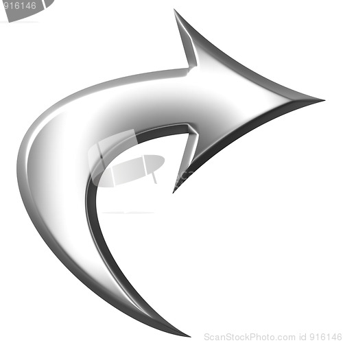 Image of 3D Silver Circular Arrow
